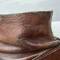 WH Paire de brodequins troupe cloutés cuir marron