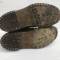 Paire de brodequins troupe cloutés Mdle 1917 cuir noir 