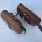 Paire de cartouchières Mdle 1916 et 05/14 cuir marron 
