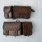 Paire de cartouchières Mdle 1938 Cuir marron 