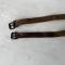 Paire de courroies de charges latérales cuir marron 