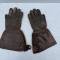 Paire de gants de vol navigant Mdle 1938 cuir marron 