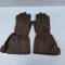 Paire de gants de vol navigant Mdle 1938 cuir marron 