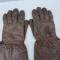 Paire de gants de vol navigant Mdle 1938 cuir marron 