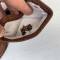 Paire de gants officier cuir marron 