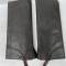 Paire de Jambières cavalier Mdle 1900 Cuir noir retourné 