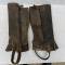 Paire de jambières cavalier Mdle 1916 Cuir noir 