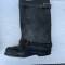 Paire de Surbottes de tranchée Caoutchouc noir et sangles toile 