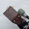 Police Baionnette troupe dragonne et gousset cuir marron 
