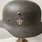 Police Casque Mdle 1940 Double insignes et jugulaire cuir 