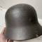 Police Casque Mdle 1940 Double insignes et jugulaire cuir 