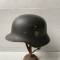 Police Casque Mdle 1940 Double insignes et jugulaire cuir 