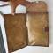 Porte cartes officier ' Liseuse' et sangle cuir marron 