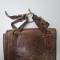Porte cartes officier en cuir marron 