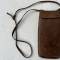 Porte cartes officier type ' Liseuse' cuir marron  et sangle 