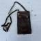Porte cartes officier type 'Liseuse' cuir marron avec sangle 