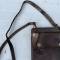 Porte cartes officier type 'Liseuse' cuir marron avec sangle 