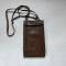 Porte cartes type' liseuse' cuir marron et sangle 
