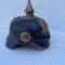 Prusse Casque à pointe troupe Mdle 1895 , cocardes et jugulaire 