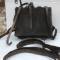 Sac à dos Mdle 1893 , bretelles et Cinq courroies de charges cuir noir retourné 