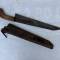 Scie égoine Mdle 1905 et etui cuir marron 