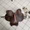 Selle Mdle 1874 et paire de fontes en cuir marron 