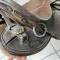 Selle Mdle 1874 et paire de fontes en cuir marron 