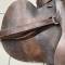 Selle Mdle 1874 et paire de fontes en cuir marron 