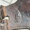Selle Mdle 1874 et paire de fontes en cuir marron 