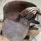 Selle Mdle 1874 et paire de fontes en cuir marron 