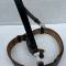 SS Ceinturon Baudrier Officier cuir noir Boucle ronde alu 