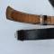 SS Ceinturon Baudrier Officier cuir noir Boucle ronde alu 