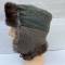 WH Bonnet grand froid , drap feldgrau et fourrure lapin 