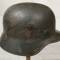 WH Casque Mdle 1940 peinture grise et jugulaire 