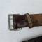 WH Ceinturon officier , boucle  deux ardillons , cuir marron foncé 