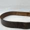 WH Ceinturon officier , boucle  deux ardillons , cuir marron foncé 