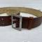 WH Ceinturon officier boucle deux ardillons , cuir marron 