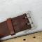 WH Ceinturon officier boucle deux ardillons , cuir marron 