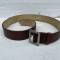 WH Ceinturon officier boucle deux ardillons , cuir marron 
