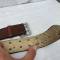 WH Ceinturon officier boucle deux ardillons , cuir marron 