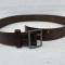 WH Ceinturon officier boucle deux ardillons , cuir marron 