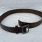 WH Ceinturon officier boucle deux ardillons , cuir marron 