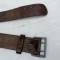 WH Ceinturon officier boucle deux ardillons , cuir marron 