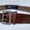 WH Ceinturon officier Boucle deux ardillons cuir marron 