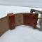 WH Ceinturon officier boucle fer deux ardillons cuir marron 
