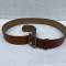 WH Ceinturon officier boucle fer deux ardillons cuir marron 