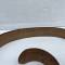 WH Ceinturon officier boucle fer deux ardillons cuir marron 