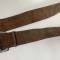 WH Ceinturon officier boucle fer grenelé deux ardillons cuir maron 