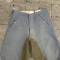 WH Culotte officier gabardine gris pierre  , basane cuir 