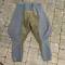 WH Culotte Officier Gabardine gris pierre Basane cuir 